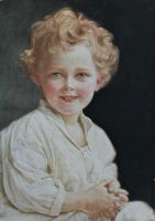 Лот: 15000981. Фото: 2. портрет мальчика в сорочке литография... Картины, панно