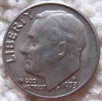 Лот: 9877276. Фото: 2. США 1 дайм (10 центов) 1973 (529... Монеты