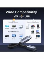 Лот: 25889273. Фото: 3. Кабель UGREEN DP133 (65982) DisplayPort... Компьютеры, оргтехника, канцтовары