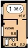Лот: 3529931. Фото: 5. 1 комнатная