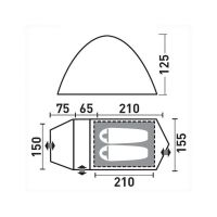Лот: 5355454. Фото: 3. Палатка "Каван 2" Зеленый. Туризм, охота, рыбалка, самооборона