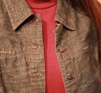 Лот: 236193. Фото: 3. Джинсовый винтажный пиджак. Одежда, обувь, галантерея