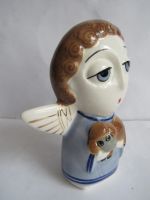 Лот: 18831905. Фото: 2. Ангел с ягненком статуэтка авторская... Живопись, скульптура, фото