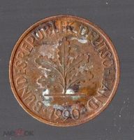 Лот: 24580972. Фото: 2. ФРГ 1990 год. 2 пфеннига. Монеты