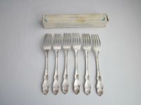 Лот: 11704328. Фото: 4. 5 мельхиоровых столовых наборов... Красноярск