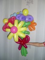 Лот: 3428274. Фото: 2. Букет цветных ромашек из воздушных... Сувениры, подарки