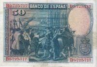 Лот: 17521881. Фото: 2. 50 песет 1928 год . Испания... Банкноты