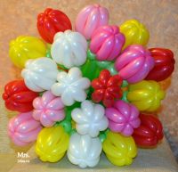 Лот: 3708265. Фото: 2. Цветы из воздушных шаров - тюльпаны... Сувениры, подарки