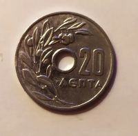 Лот: 25805464. Фото: 2. Греция 20 лепт 1959. Монеты