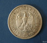 Лот: 9553314. Фото: 2. монета 5 марок " Германия " 1936... Монеты