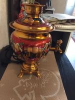 Лот: 16339017. Фото: 2. Самовар электрический расписан... Мелкая бытовая техника