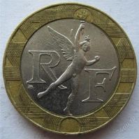 Лот: 1694494. Фото: 2. vz Франция 10 франков 1991 (биметалл... Монеты