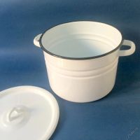 Лот: 5804960. Фото: 4. Кастрюля 8 л эмалированная белая... Красноярск