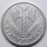 Лот: 211176. Фото: 2. Франция. 2 франка 1943г. Топоры... Монеты