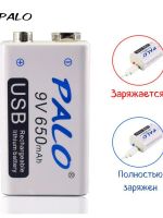 Лот: 19232177. Фото: 6. Аккумулятор крона Palo 9V 650mAh
