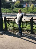 Лот: 12427259. Фото: 2. Куртка нат.замша с белым мехом. Женская одежда