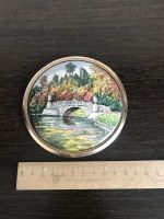 Лот: 17667519. Фото: 4. Панно. Плакетка. Ленэмальер. Мост...