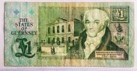 Лот: 25798098. Фото: 2. Гернси 1 фунт 1991. Банкноты