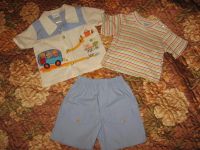 Лот: 3734030. Фото: 2. Рубашка,футболка,шорты рост 74новые. Одежда и аксессуары