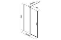 Лот: 24428065. Фото: 6. Дверь в нишу настенная AQUANET...