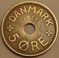 Лот: 7904372. Фото: 2. 5 эре 1937 Дания. Монеты