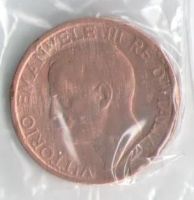 Лот: 14395962. Фото: 2. Италия 10 чентезими 1921 (60а-5... Монеты