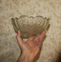 Лот: 21574002. Фото: 3. Ваза, прессованное стекло. Цветы... Домашний быт