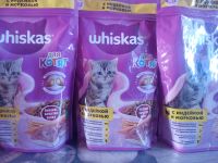 Лот: 21425896. Фото: 2. Whiskas для котят 3 пачки. Животные и уход