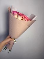 Лот: 25899856. Фото: 2. 2. Букет из 9 розовых роз быстрые... Цветы, букеты