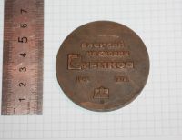 Лот: 25857341. Фото: 4. Бронзовая настольная Медаль. Суриков... Красноярск