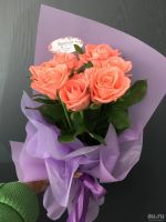 Лот: 13802164. Фото: 2. Букет розовых Роз от Бонжур. Цветы, букеты