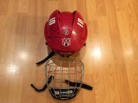 Лот: 6733667. Фото: 2. Шлем каска для хоккея красный. Обмундирование и экипировка