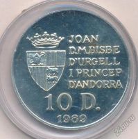 Лот: 5876520. Фото: 2. Андорра 10 динаров 1989 Олимпиада... Монеты