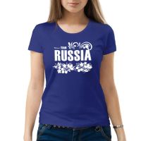 Лот: 11934919. Фото: 3. Женская футболка хлопок "Russia... Одежда, обувь, галантерея