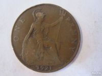 Лот: 8297635. Фото: 2. 1 пенни 1921 год Великобритания... Монеты