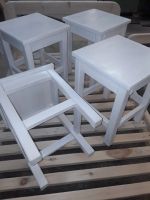 Лот: 15306194. Фото: 3. Табурет из массива белый. Мебель