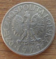 Лот: 11400752. Фото: 2. 1 злотый 1929г. Монеты