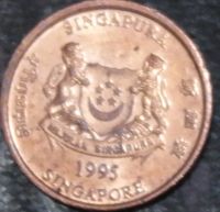 Лот: 16077726. Фото: 2. Экзотика с рубля (22841) Сингапур. Монеты