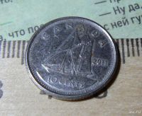Лот: 12980871. Фото: 2. Монета 10 центов Канада. Монеты