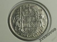 Лот: 5921143. Фото: 2. Канада 50 центов 1938 серебро... Монеты