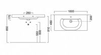 Лот: 11120685. Фото: 2. Раковина Kerama Marazzi Buongiorno-100... Сантехника, водопровод