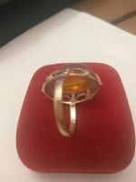 Лот: 10942837. Фото: 4. Золотое кольцо с янтарем.