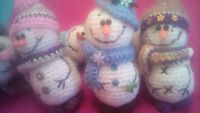 Лот: 10586006. Фото: 2. новогодние снеговики вязаные игрушки. Вязание, шитье