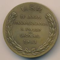 Лот: 16264800. Фото: 2. Бразилия Медаль 1963 IV Панамериканские... Значки, медали, жетоны