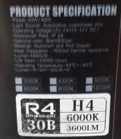 Лот: 10425125. Фото: 3. светодиодные лампы H4 Led R4 30W... Авто, мото, водный транспорт