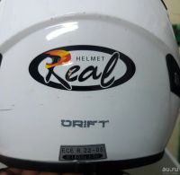 Лот: 10301429. Фото: 3. Шлем белый REAL размер M. Авто, мото, водный транспорт