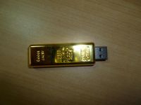 Лот: 4071624. Фото: 2. Usb флешка 8Гб слиток золота. Носители информации