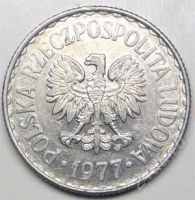 Лот: 1438415. Фото: 2. Польша. 1 злотый 1977г. (2). Монеты