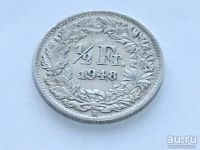 Лот: 13473260. Фото: 2. Монета 1/2 франк - 50 раппен Швейцария... Монеты