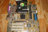 Лот: 2703229. Фото: 2. Asus P4S800-MX + проц Intel Celeron... Комплектующие